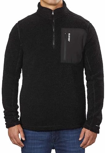 HI-TEC Mens 14 Zip Pullover (XL, Black)