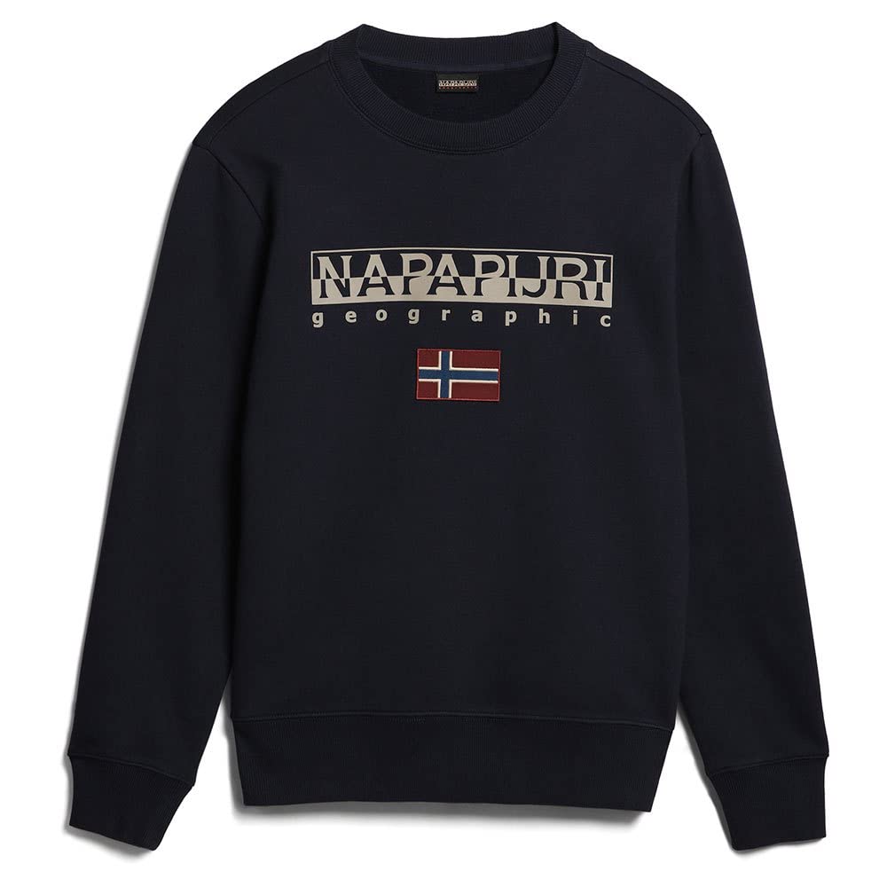 Sweatshirt Napapijri Ayas molleton noir avec logo brodé iconique - 3