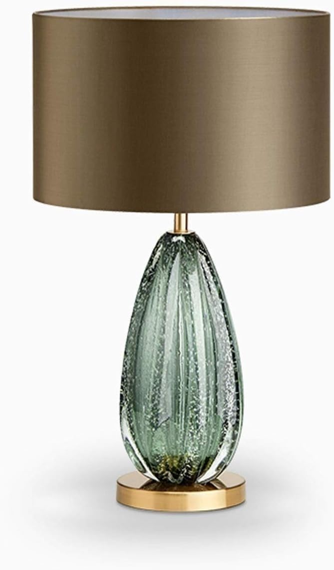 DFAEEKIYO Bedside Table Lamp Postmodern Style Desk Lamps with Green Glass for Living Room Bedroom Office Nightstand