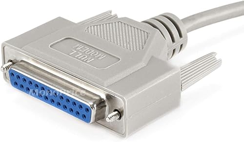 Miniatura 3 de Monoprice Cable moldeado DB9FDB25F para módem nulo de 6 pies (100483), color blanco