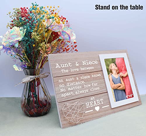 Picture Frame Gift For Aunt - Photo Frame Gift For Niece - Birthday Christmas Thanksgiving New Year Gift For Niece Or Auntie - Long Distance Gift - The Love Between An Aunt And Niece Knows No Distance #TOP4
