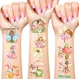Tatouages de fée : vous recevrez 24 feuilles de 144 tatouages temporaires uniques conçus par nous exclusivement, avec une gamme de styles riches et charmants sur le thème des fées de la forêt tels que la danse, le vol et le jeu apporteront plus de plaisir à votre fête.