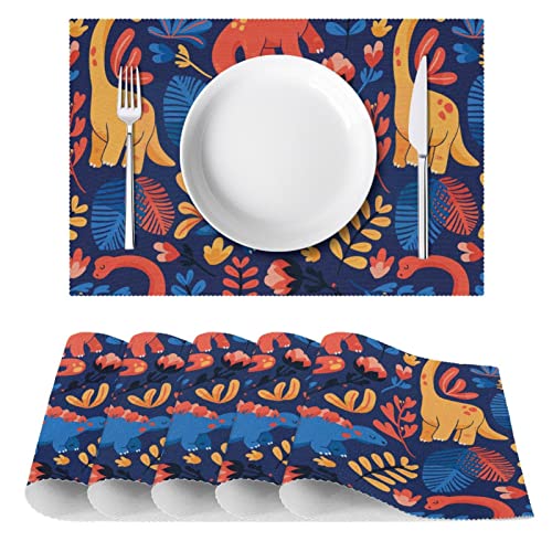 Set de table dinosaure 30,5 x 45,7 cm lavable et résistant pour table de cuisine - 3