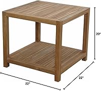 Vista 2 de Anderson Teak TB-5656 Mesa auxiliar Glenmore de 1 nivel, 22