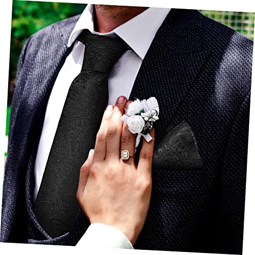 Conjunto de corbata y pañuelo clásico para mujer miniatura 3