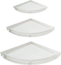 Corner Shelf Unbreakable White Corner Set for Bathroom and Kitchen Shelves (Pack of 3, Plastic)