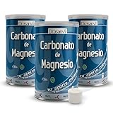 DRASANVI Carbonato de magnesio PURO | Contribuye al funcionamiento normal de huesos, dientes, músculos y sistema nervioso | Disminuye el cansancio y la fatiga | 3 x 200grs de polvo