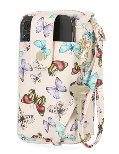 Image of Mundi Jacqui RFID Crossbody Wallet for Women, Vegan Leather Small Travel Handbag with Phone Holder, Compact Organizer with Card Slots and Adjustable Strap, Vacation Purse in