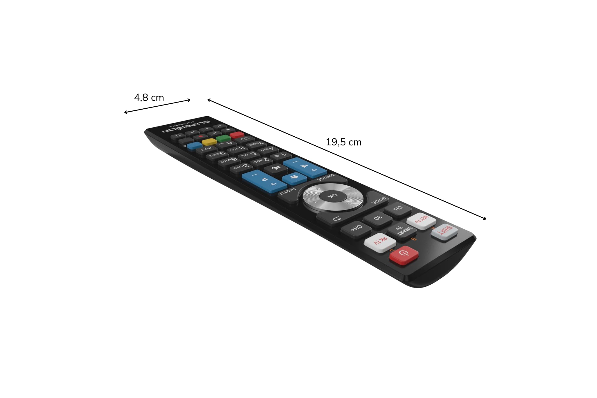 Superior zamiennik Philips – uniwersalny pilot zastępczy, kompatybilny ze wszystkimi markowymi telewizorami Philips i SMART TV – natychmiast gotowy do użycia, nie wymaga programowania – SUPTRB010