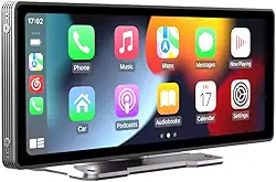Multimídia Android Auto Apple Carplay Sem Fio, 10 Polegadas, Com Câmera de Ré