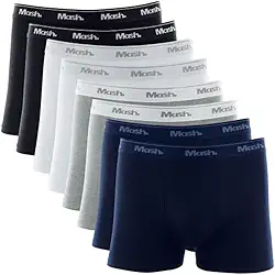 Kit 8 Cuecas Boxer Mash Algodão Masculino Adulto Cueca Box Preto Sortido