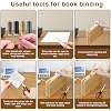 56 Pcs Bookbinding Supplies Kit 6-Color Thread Needles, Awl, Scoring Folder, Book Cloth & Storage Bag, 11.6 x 7.8 Inch Book Repair Kit, Wooden Bookbinding Press for DIY BookRepair, Handmade Crafs