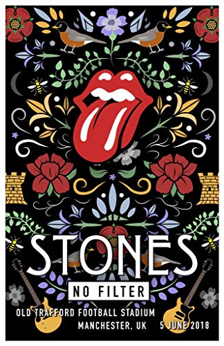Rolling Stones Poster - Rock Band Poster - Music Band Posters (300GSM Premium Matte Finish Art Paper, 13x19 inches, UNFRAMED, SELF ADHESIVE, Multicolor) MADE IN INDIA