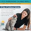 Woyamay Cat Calming Diffuser Refills - Cat Pheromones Calming Diffuser for Cats Relieve Anxiety & Stress, 2-Month Supply Cat Pheromone Diffuser Refills (Fits All Common Diffuser