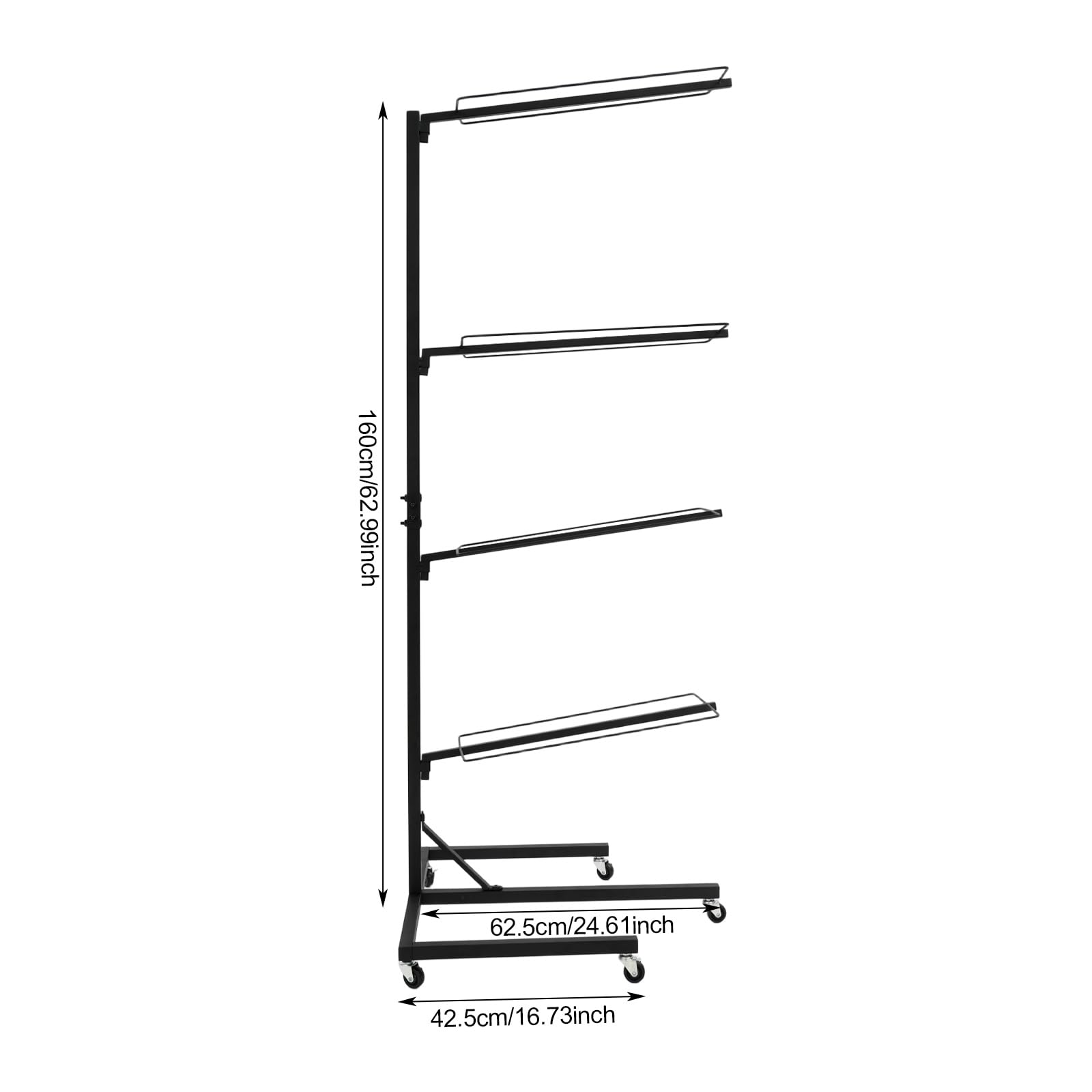 Supporto per sella a 4 livelli, supporto mobile con 5 ruote