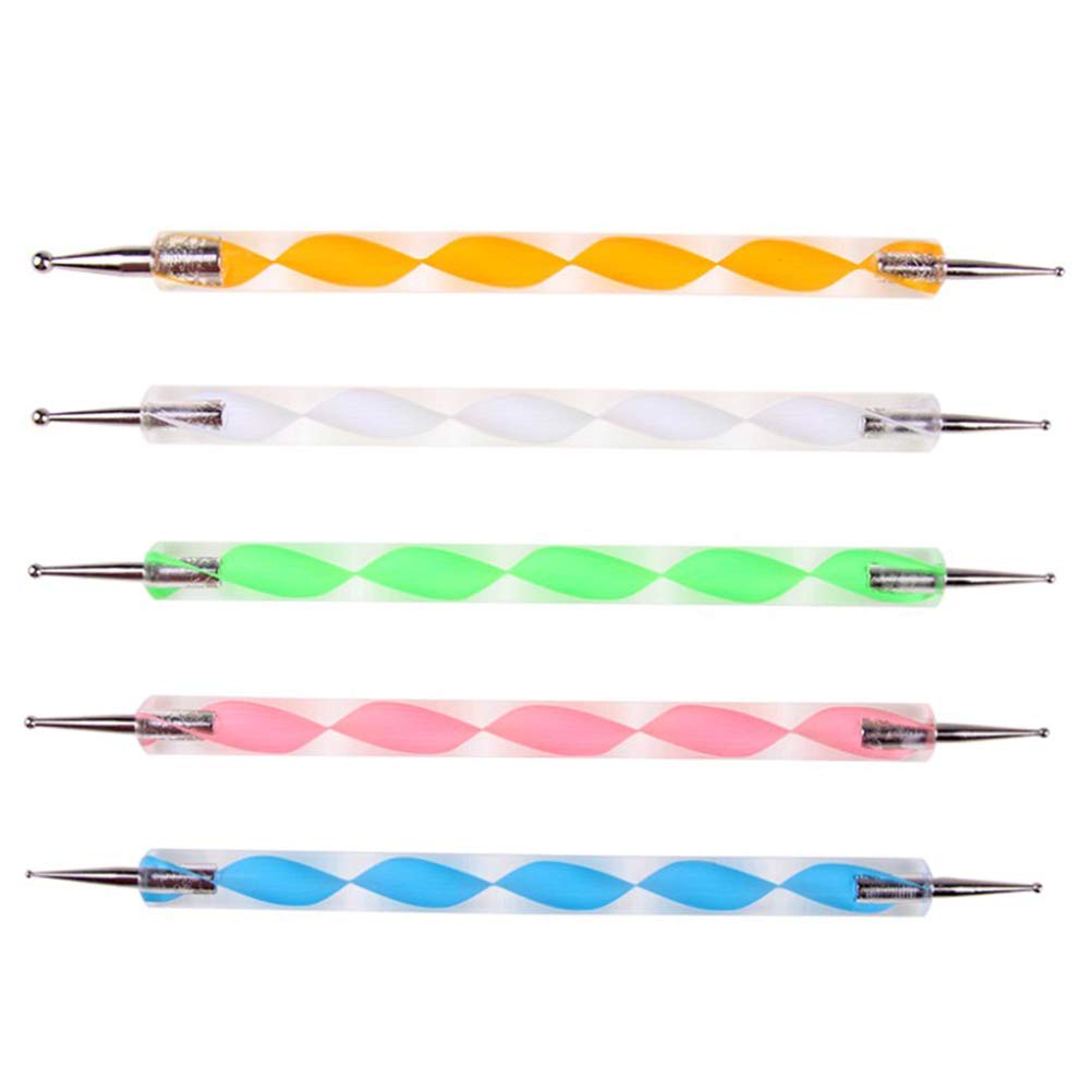 Toyvian Embossing Stylus Double End Tracing Dotting Pen Tool Set for Carbon Transfer Paper Painting Pottery Clay Indentation – 5 Pcs