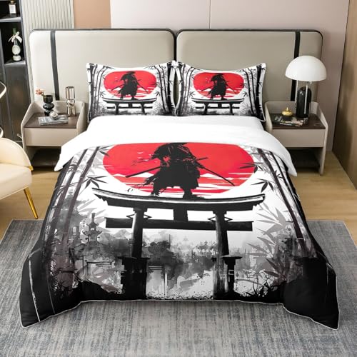 Housse de Couette 220x240cm en 100% Coton Supérieur Style Japonais - 3