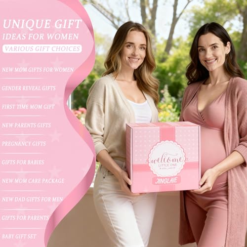 Image of New Mom Gift Basket - First Time Mom Care Package, New Parents Gifts for Couples with Baby Clothes & Tumblers, Pregnancy Gifts for Expecting Mom, Gender Reveal Presents for Parents to Be