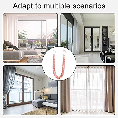 Hand Knitting Curtains Tied Rope Simple Type Curtain Tie Backs and Accessories (Pink) - Image 5