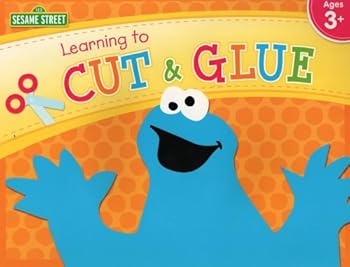 Paperback Sesame Street - Learning to Cut & Glue (Ages 3+) Book