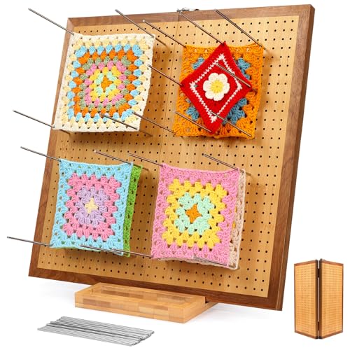 Planche de blocage crochet pliable de 43 cm pour redresser vos granny squares