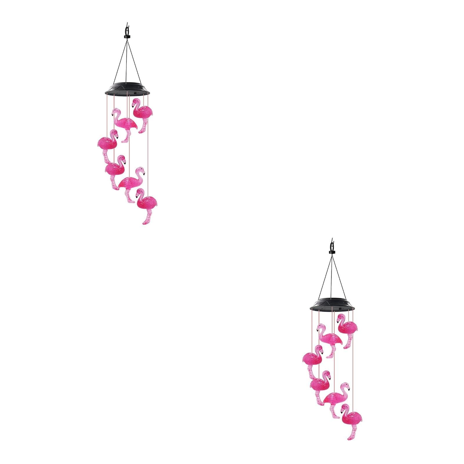Éclairage solaire étanche flamant rose pour embellir un jardin sombre