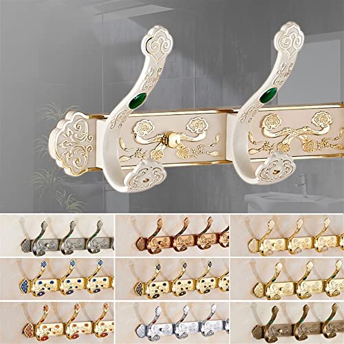 Perchero de pared Perchero de pared, ganchos retro creativos europeos, armario de pared, puerta de sala de estar detrás de ganchos para colgar abrigos (color: 4)