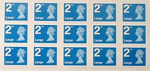 15 x 2nd Class Large Letter Stamps Self-Adhesive