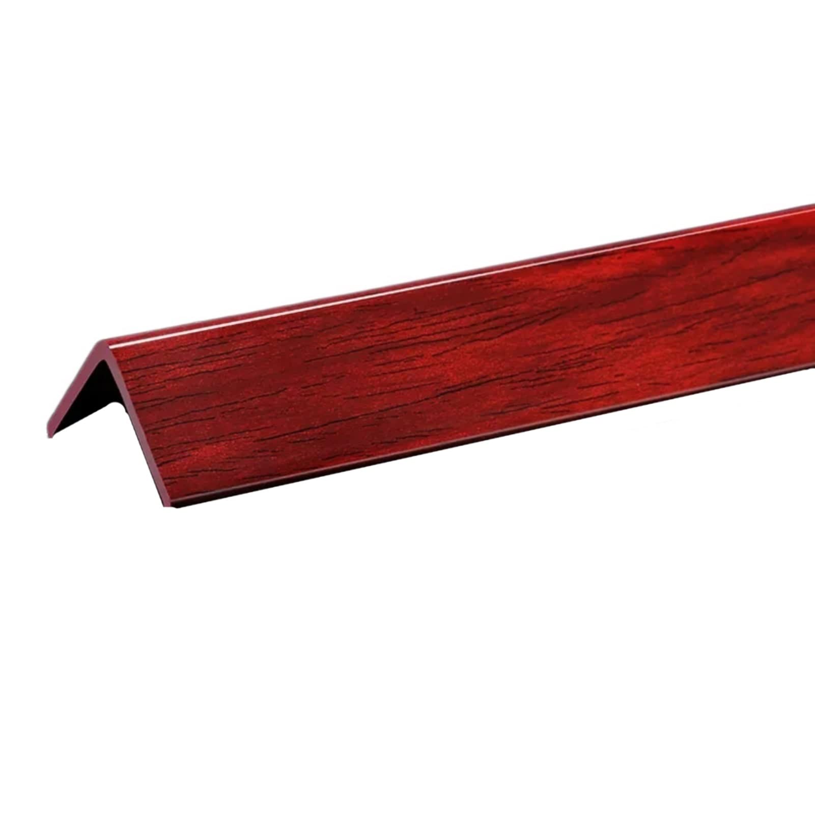 Protector de borde de pared de PVC, autoadhesivo, impermeable, protector de esquinas, 0,8/1 m/1,2/1,5/1,8/2/2,4 metros de largo, 2 cm de ancho, protector de bordes de pared (rojo, 2,4 m)