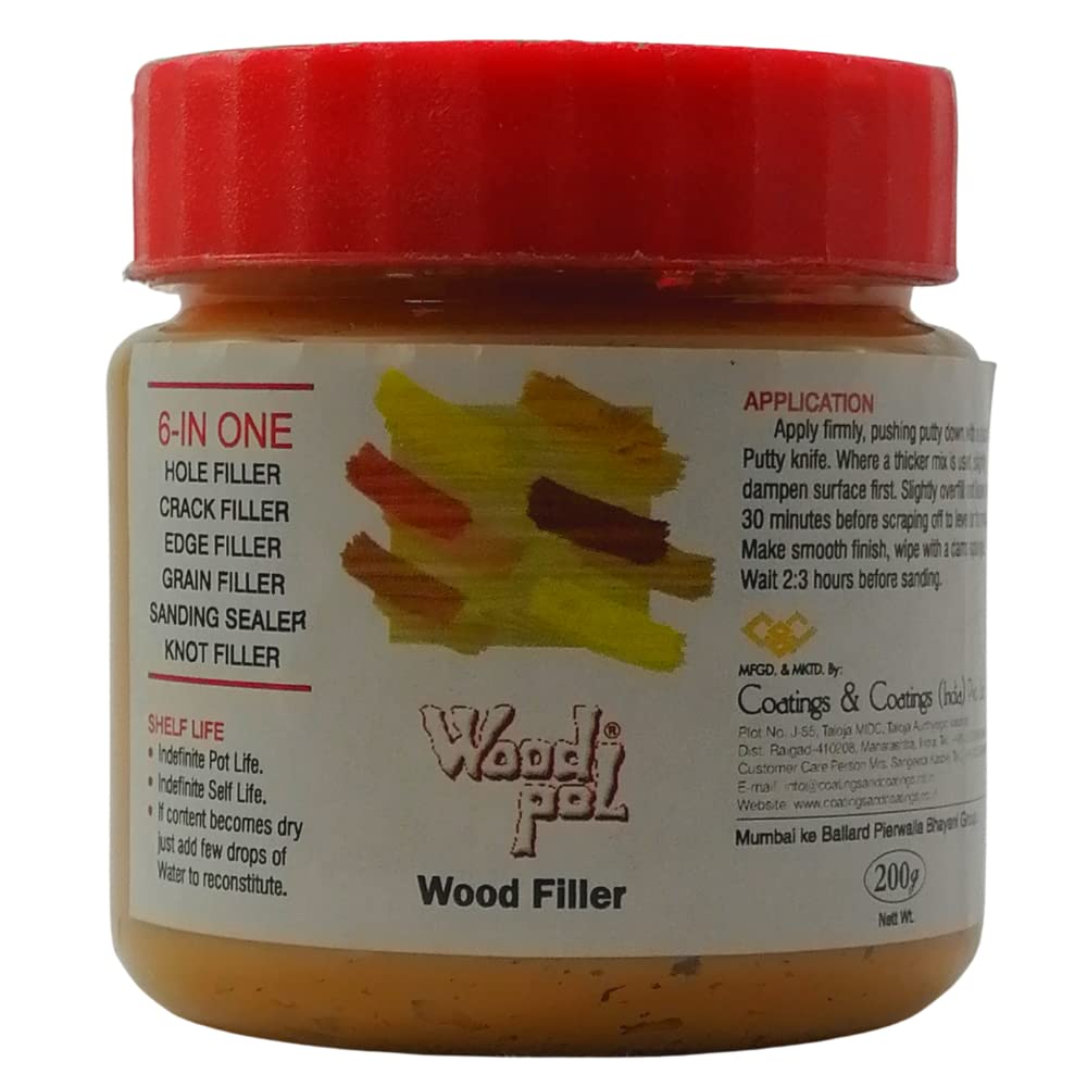 Woodpol Wood Filler (Teak) WaterBasedGrain FillerCrack FillerHole