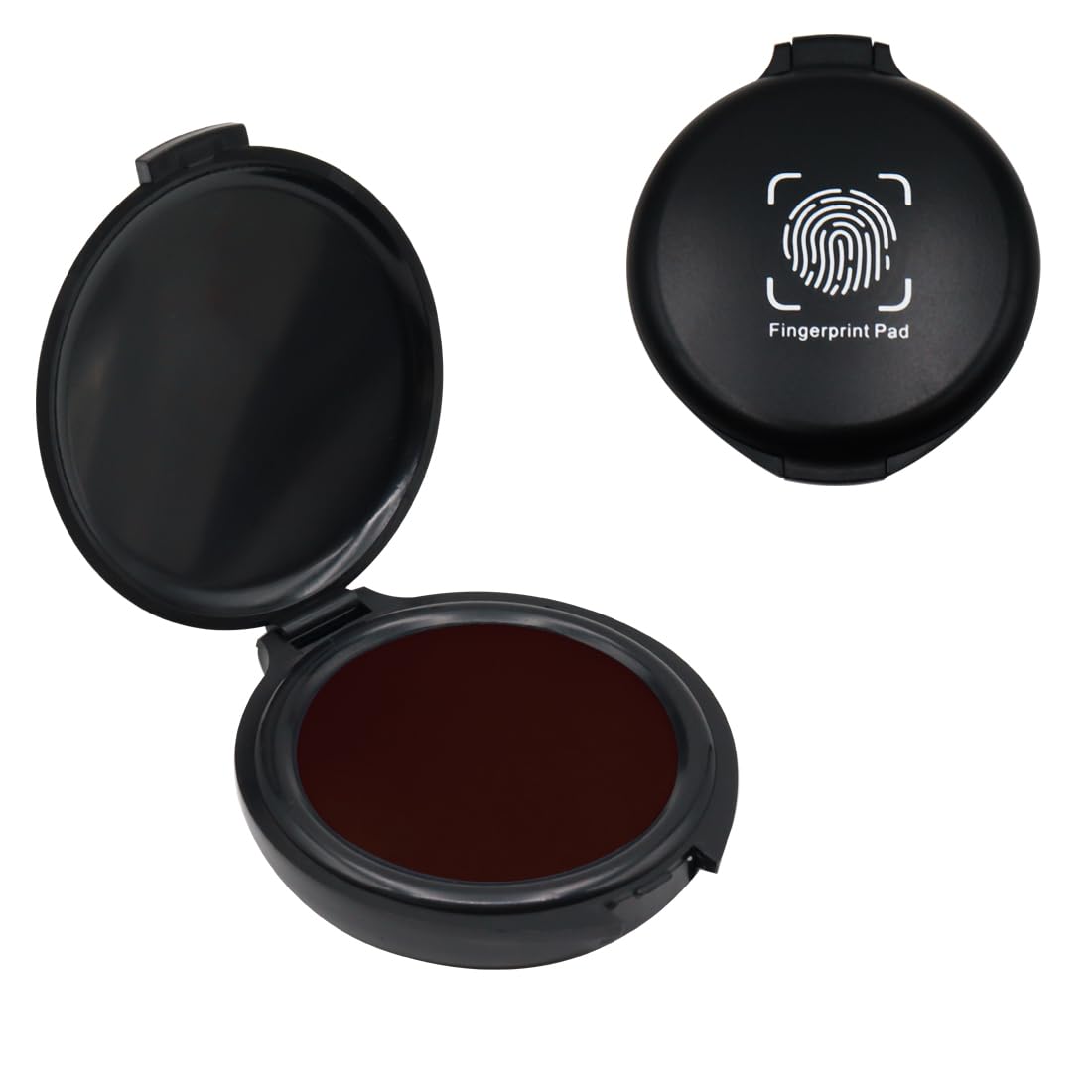 Licqic Red Thumbprint Ink Pad, Fingerprint Ink Pad, Fingerprint Kit For Identification Security Id Fingerprint Cards Law Enforcement Fingerprint Stamp Ink Pad (Red)