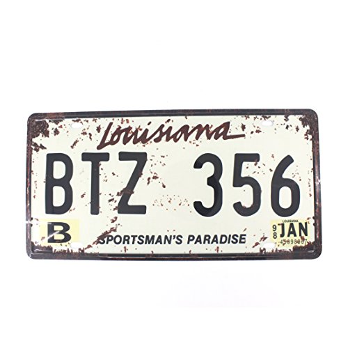Vintage-Blechschild, 15,2 x 30,5 cm, Wandbilder Dekoartikel für Heimdekoration (Louisiana BTZ-356)