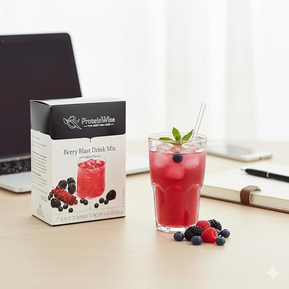 ProteinWise - Berry Blast Fruit Drink Mix - 7/Box