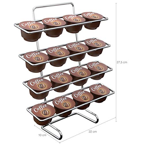Stolf, 1454DOLCE, Porta Cápsulas Suporte Para Cápsulas de Café Organizador Dolce Gusto, cor Cromado,