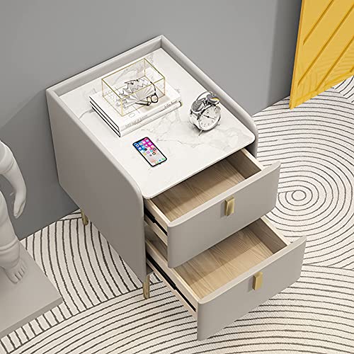 Table de chevet simple blanche pour petit espace de chambre cocooning