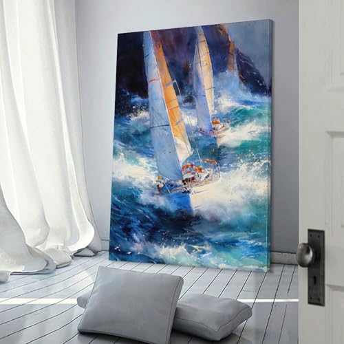 Toile de yacht POLIUAWS pour une décoration de salon au style marin élégant