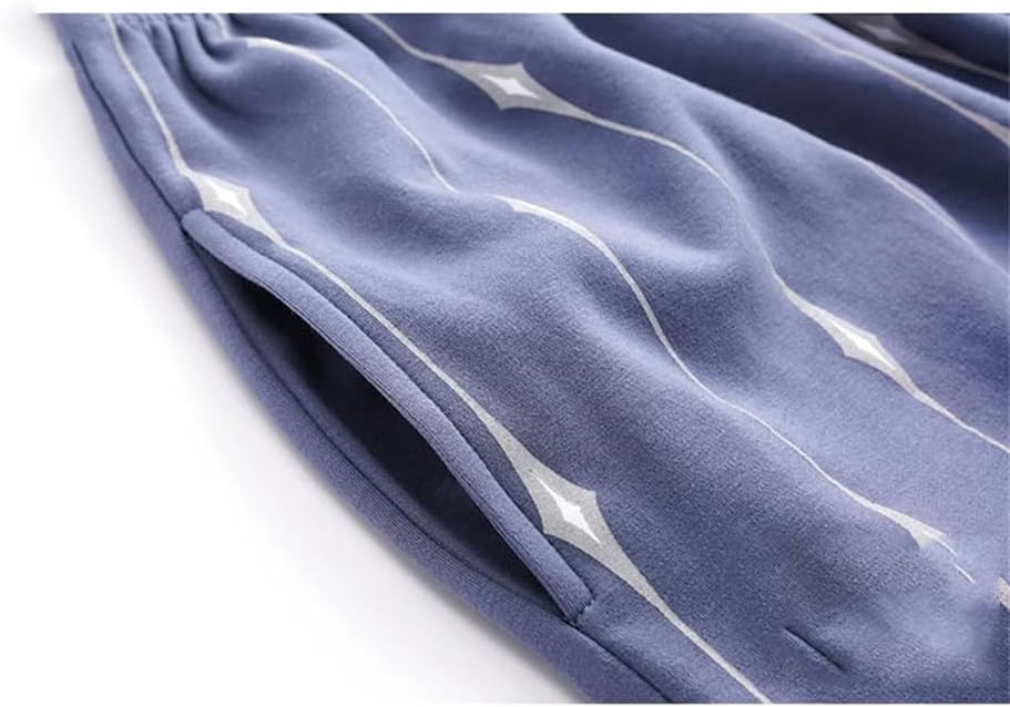 Two-piece Pajamas Suit Men's New Knitted Cotton Casual V-neck Home Plus Size
