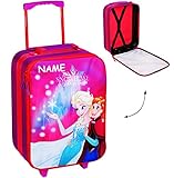 sehr geräumig , bietet viel Platz ! __ der Trolley ist wunderbar LEICHT und trotzdem sehr stabil ! __ oben befindet sich ein stabiler Tragegriff ____ Innen hat der Koffertrolley 2 stabile Gummi Gurtbänder ( damit kann die Kleidung oder das Spielzeug sicher festgeschnallt werden und fällt beim Öffnen nicht heraus / bzw. es kommt nichts durcheinander )