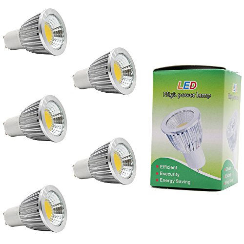 5X GU10 Bulbo Llevado 5W LED Light Bulb COB Luz LED Blanco Cálido 3000K Super Brillante LED de Bombillas AC85-265V