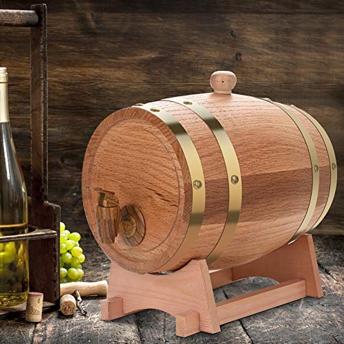 Miniatura 6 de Barril De Madera, Barril De Roble, Barril De Whisky, Dispensador De Bebidas En Forma De Barril De 5 L, Decantador De Barril De Madera Con Grifo, Dispensador De Alcohol, Ideal Para Vino, Whisky