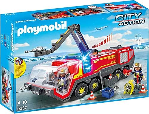 Play Mobil Adult,Kid Airport Fire Engine with Lights and Sound,Multicolor
