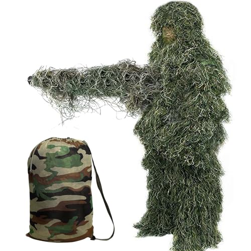MOPHOTO 3D Leafy Ghillie Suit for Hunting Men