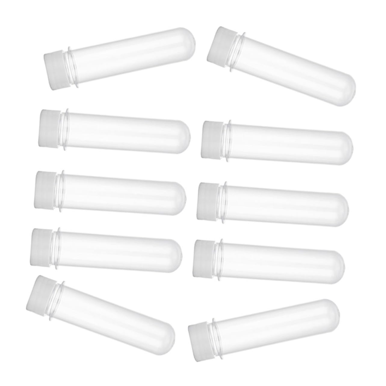 FOMIYES 10 Pcs Bottled Test Tubes with Lids Transparent Test Tubes Candy Tube with Lid Candy Storage Tubes with Lids Plastic Storage Tubes Reusable Candy Storage Tubes Clear Test Tubes