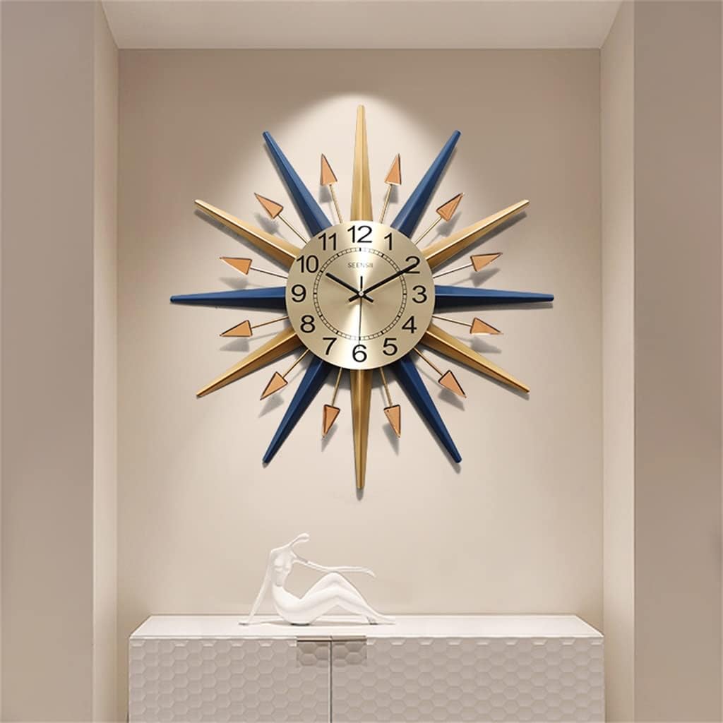 Nordic Living Room Wall Clock Creative Bedroom Home Wall Clock Modern Personality Decorative Wall Clock (Color : B, Size : 56 * 56cm) (B 56 * 56cm)