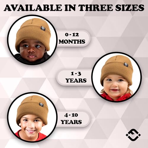 Image of Funky Junque Baby, Toddler & Kids Beanie - Ultra Soft Stretchy Knit Winter Hat for Ages 0-10, Available in 3 Sizes