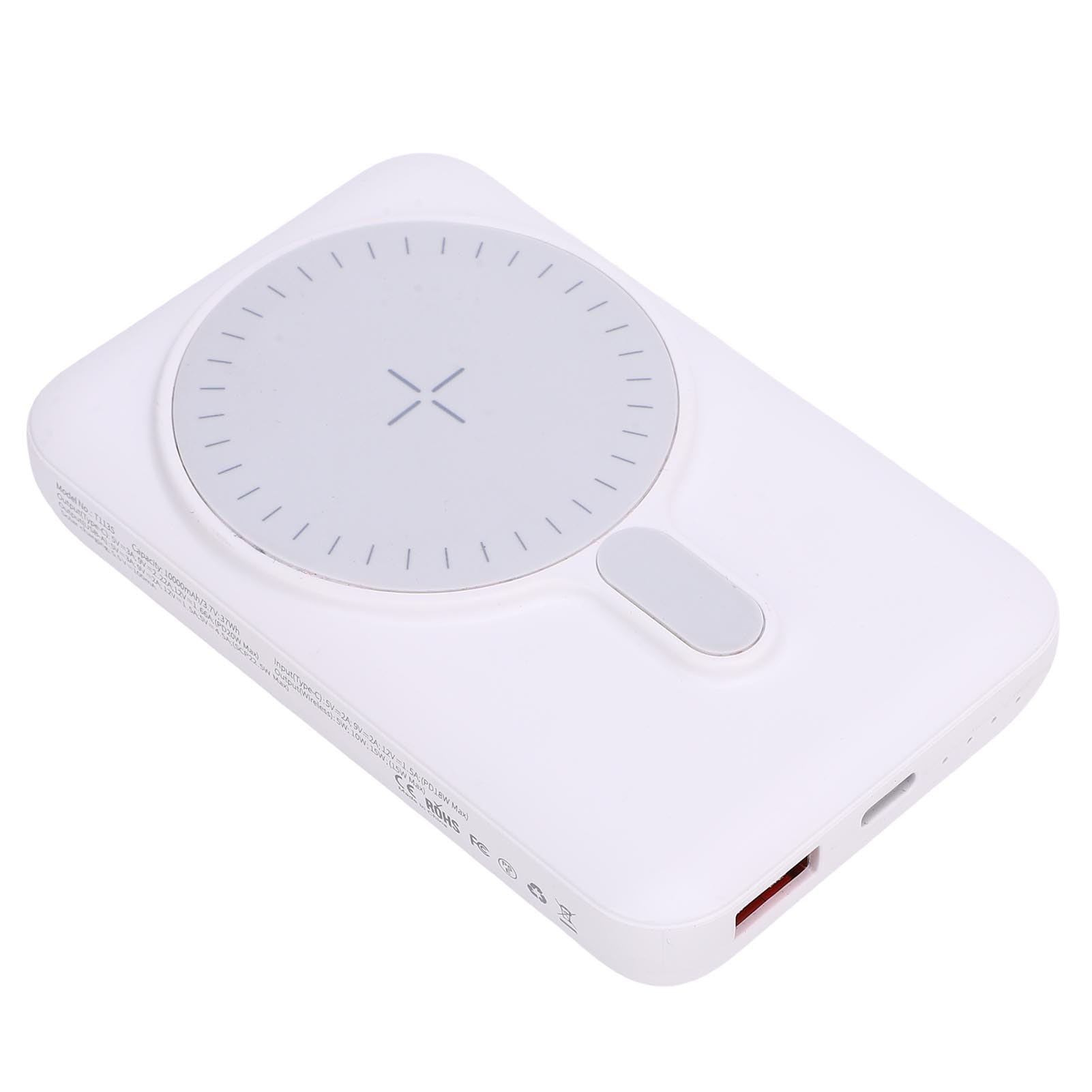 Banque d'alimentation solaire 10 000 mAh, charge rapide, batterie magnétique sans fil, chargeur portable d'urgence, matériaux ABS et FC