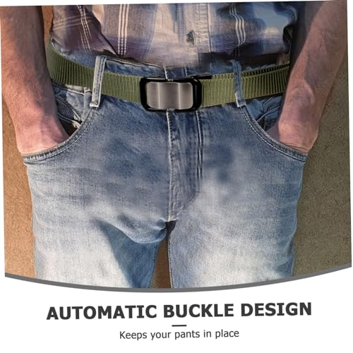 Men's Nylon Belt Casual Waistband for Jeans Breathable and Lightweight for Daily and Formal Wear Durable Buckle for Outdoor Adventures3