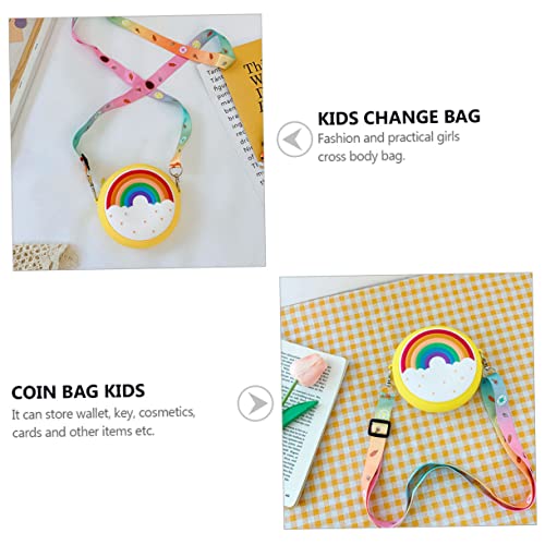 LIFKOME Mini Shoulder Bag for Girls Boys and Girls Rainbow Coin Purse Fashion Zipper Crossbody Bag2