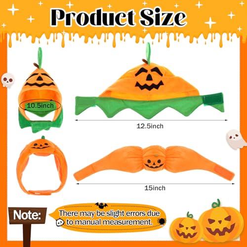 Disfraz para perro y gato Halloween con sombreros calabaza x6 miniatura 4