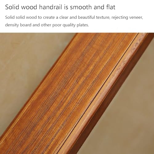 Rampe d'escalier en bois 180 cm avec fixation murale pour loft intérieur
